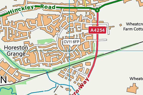 CV11 6FP map - OS VectorMap District (Ordnance Survey)