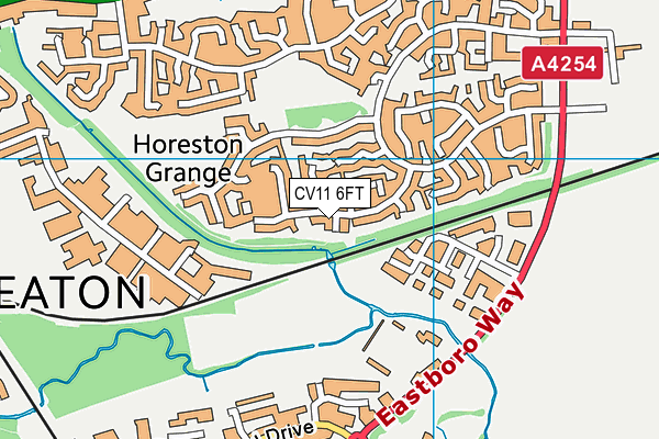 CV11 6FT map - OS VectorMap District (Ordnance Survey)