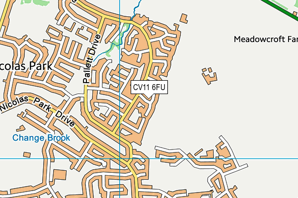 CV11 6FU map - OS VectorMap District (Ordnance Survey)