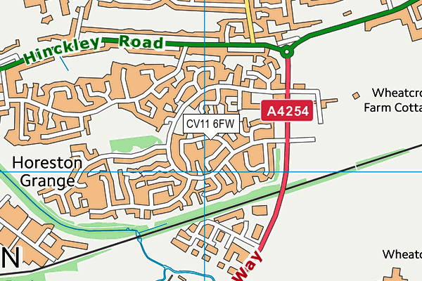 CV11 6FW map - OS VectorMap District (Ordnance Survey)