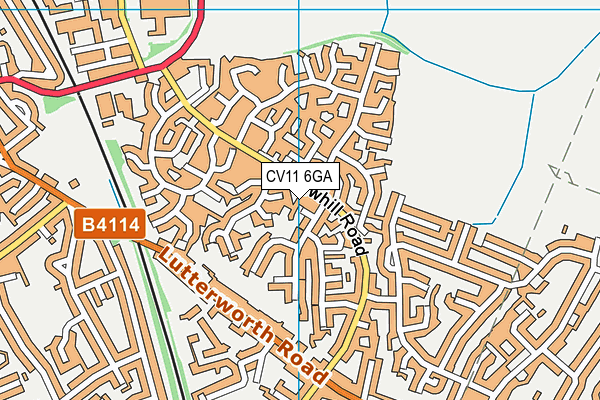 CV11 6GA map - OS VectorMap District (Ordnance Survey)