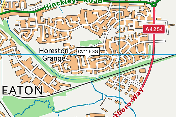 CV11 6GG map - OS VectorMap District (Ordnance Survey)