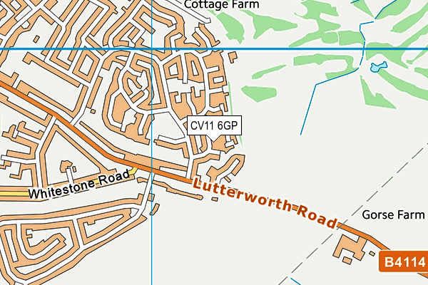 CV11 6GP map - OS VectorMap District (Ordnance Survey)