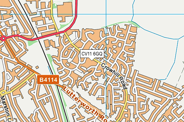 CV11 6GQ map - OS VectorMap District (Ordnance Survey)