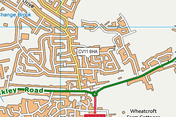 CV11 6HA map - OS VectorMap District (Ordnance Survey)