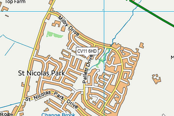 CV11 6HD map - OS VectorMap District (Ordnance Survey)