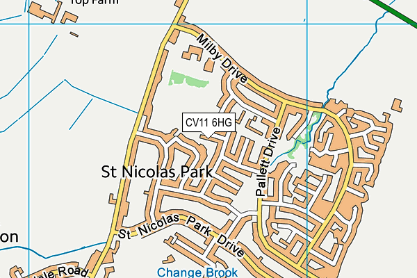 CV11 6HG map - OS VectorMap District (Ordnance Survey)