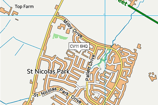 CV11 6HQ map - OS VectorMap District (Ordnance Survey)