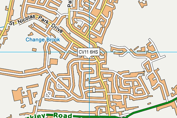 CV11 6HS map - OS VectorMap District (Ordnance Survey)