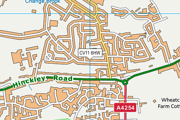 CV11 6HW map - OS VectorMap District (Ordnance Survey)