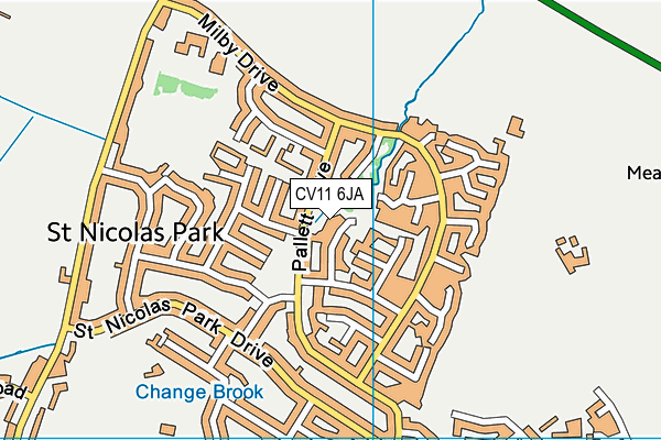 CV11 6JA map - OS VectorMap District (Ordnance Survey)