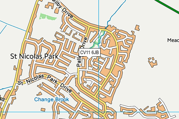 CV11 6JB map - OS VectorMap District (Ordnance Survey)