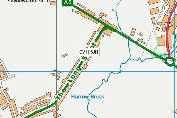 CV11 6JH map - OS VectorMap District (Ordnance Survey)