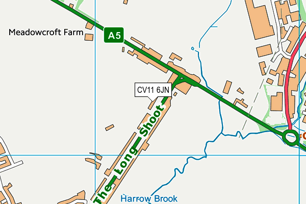 CV11 6JN map - OS VectorMap District (Ordnance Survey)