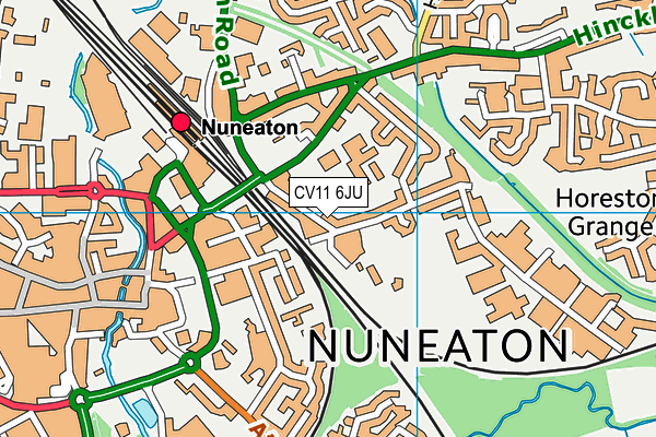 CV11 6JU map - OS VectorMap District (Ordnance Survey)