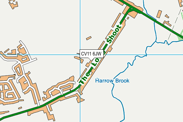 CV11 6JW map - OS VectorMap District (Ordnance Survey)