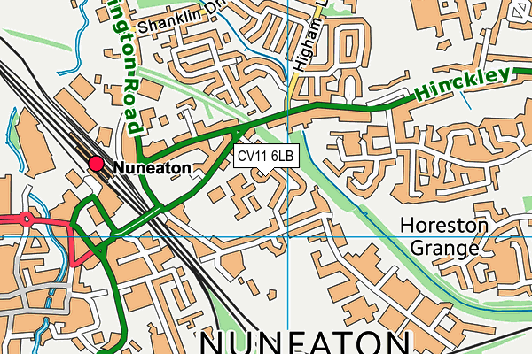 CV11 6LB map - OS VectorMap District (Ordnance Survey)