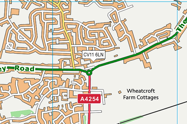 CV11 6LN map - OS VectorMap District (Ordnance Survey)