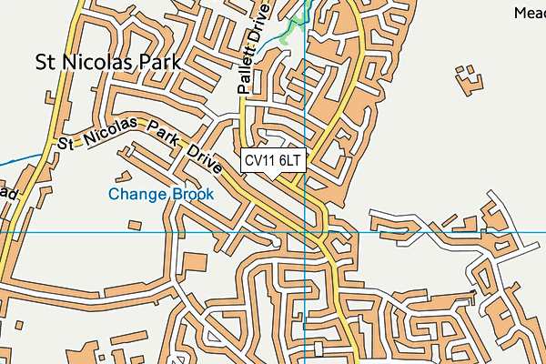 CV11 6LT map - OS VectorMap District (Ordnance Survey)