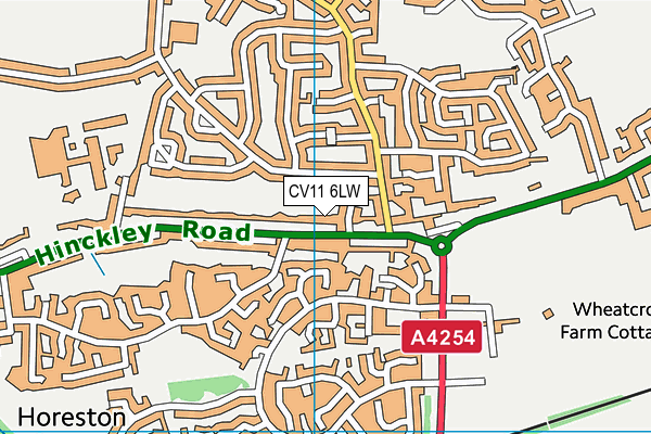 CV11 6LW map - OS VectorMap District (Ordnance Survey)