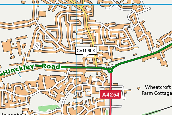 CV11 6LX map - OS VectorMap District (Ordnance Survey)