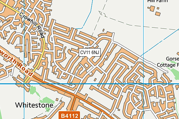 CV11 6NJ map - OS VectorMap District (Ordnance Survey)