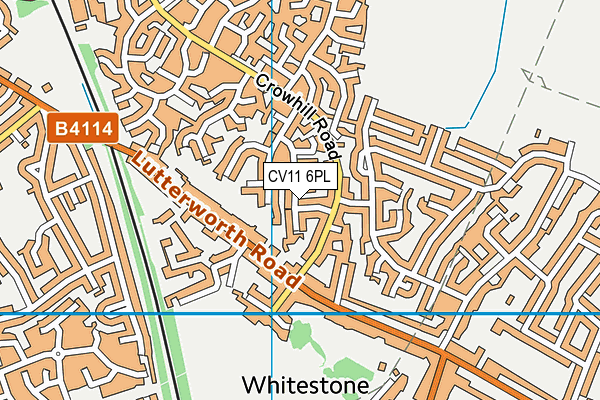 CV11 6PL map - OS VectorMap District (Ordnance Survey)