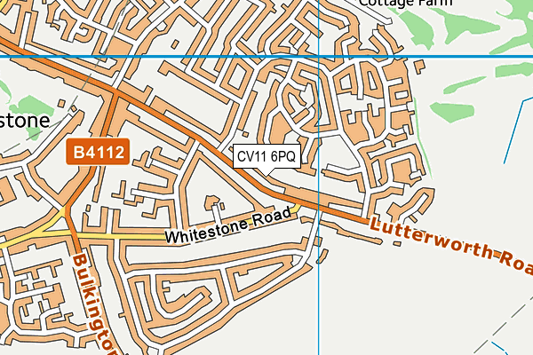 CV11 6PQ map - OS VectorMap District (Ordnance Survey)