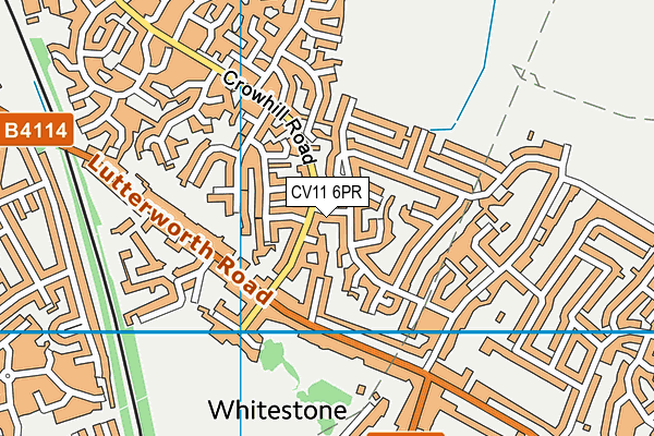 CV11 6PR map - OS VectorMap District (Ordnance Survey)