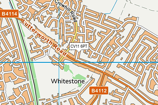 CV11 6PT map - OS VectorMap District (Ordnance Survey)