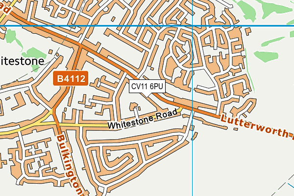 CV11 6PU map - OS VectorMap District (Ordnance Survey)