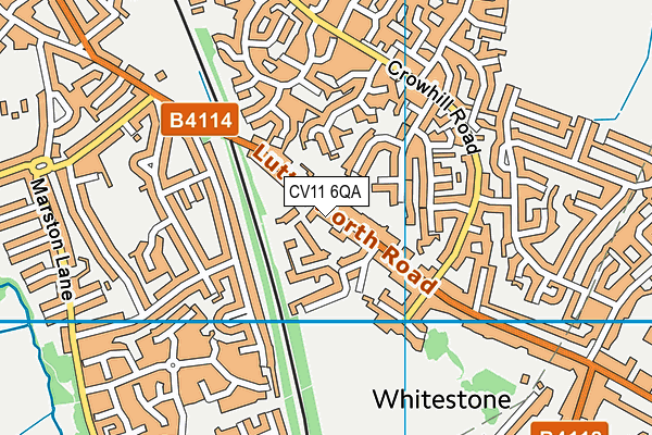 Pauls Land map (CV11 6QA) - OS VectorMap District (Ordnance Survey)
