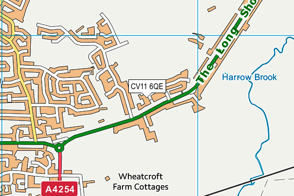 CV11 6QE map - OS VectorMap District (Ordnance Survey)