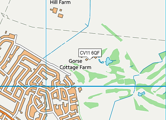 CV11 6QF map - OS VectorMap District (Ordnance Survey)
