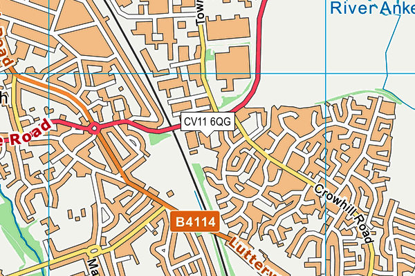 CV11 6QG map - OS VectorMap District (Ordnance Survey)