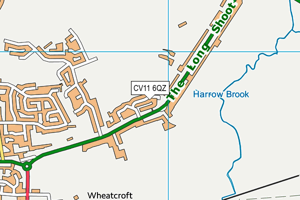 CV11 6QZ map - OS VectorMap District (Ordnance Survey)