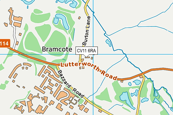 CV11 6RA map - OS VectorMap District (Ordnance Survey)