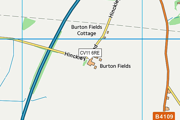 CV11 6RE map - OS VectorMap District (Ordnance Survey)