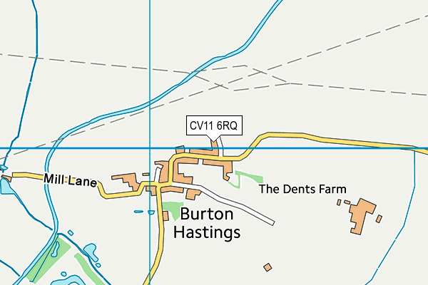 CV11 6RQ map - OS VectorMap District (Ordnance Survey)