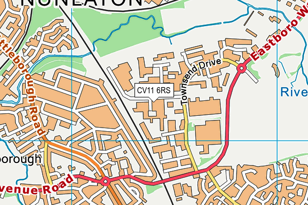 CV11 6RS map - OS VectorMap District (Ordnance Survey)