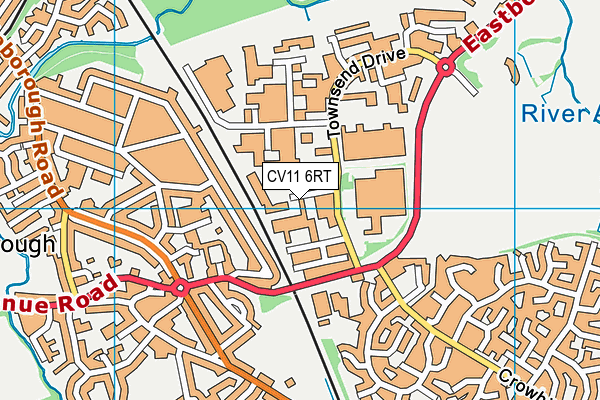 CV11 6RT map - OS VectorMap District (Ordnance Survey)