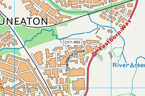 CV11 6RX map - OS VectorMap District (Ordnance Survey)