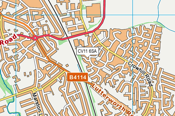 CV11 6SA map - OS VectorMap District (Ordnance Survey)