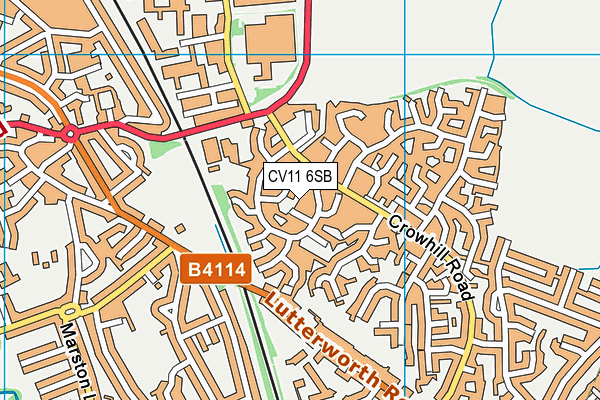 CV11 6SB map - OS VectorMap District (Ordnance Survey)