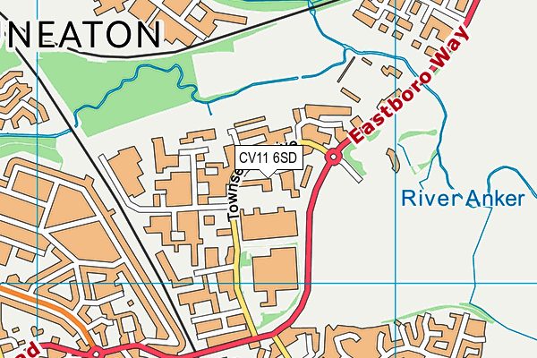 CV11 6SD map - OS VectorMap District (Ordnance Survey)