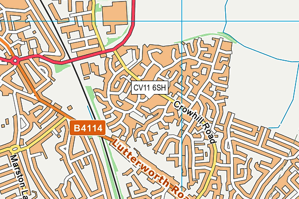 CV11 6SH map - OS VectorMap District (Ordnance Survey)
