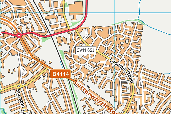 CV11 6SJ map - OS VectorMap District (Ordnance Survey)