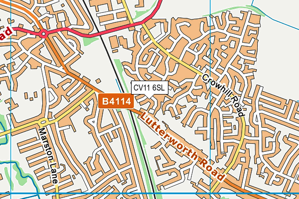 CV11 6SL map - OS VectorMap District (Ordnance Survey)