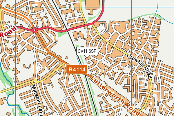 CV11 6SP map - OS VectorMap District (Ordnance Survey)