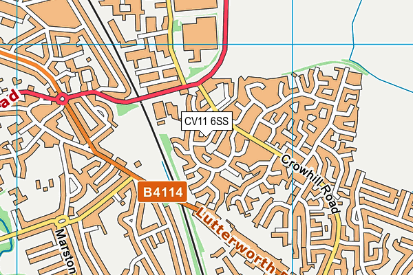 CV11 6SS map - OS VectorMap District (Ordnance Survey)